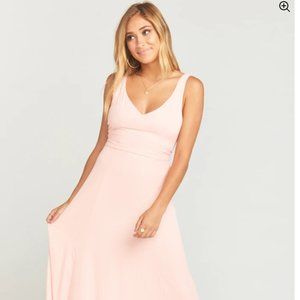 Show Me Your MuMu - Jenn Maxi Dress in Frosty Pink Crisp